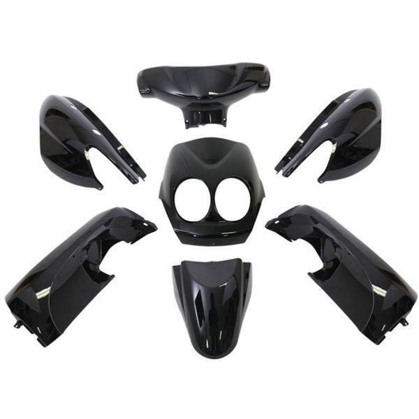 Kantenplattensatz 9-teilig für Yamaha Neos - Baujahr 2008 - 2011 - 2- und 4-Takt-Modell - Metallic-Schwarz