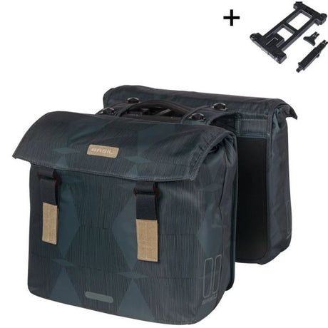 Basil Doppelte Fahrradtasche Elegance Mik 40-49 Liter – Kombiblau