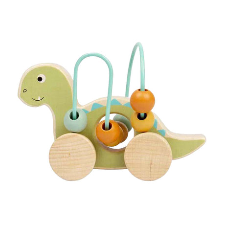 Bigjigs Schiebefigur Diplodocus aus Holz mit Perlenrahmen