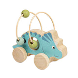Bigjigs Schiebefigur Triceratops aus Holz mit Perlenrahmen