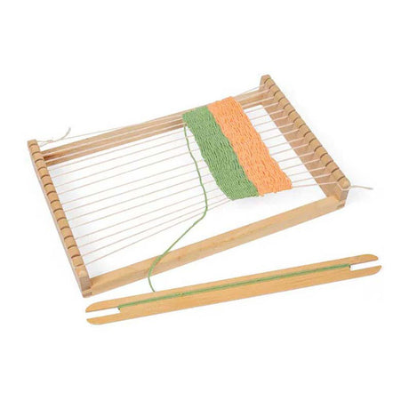 Bigjigs Holzwebstuhl-Set, 10-tlg.