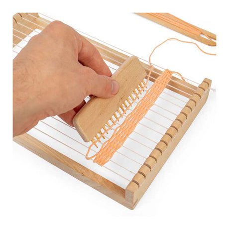 Bigjigs Holzwebstuhl-Set, 10-tlg.