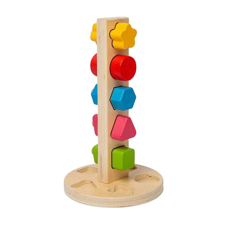 Bigjigs Holzmutter- und Bolzenturm, 11-tlg.