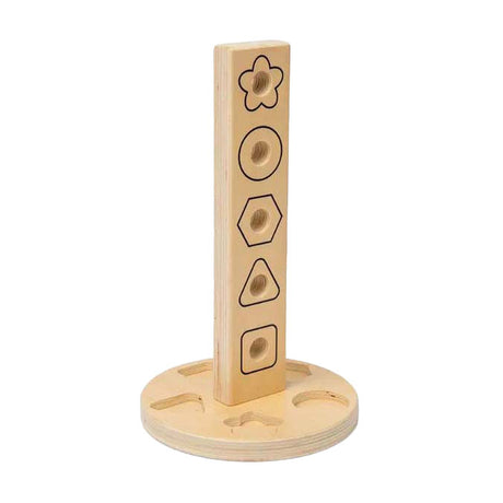 Bigjigs Holzmutter- und Bolzenturm, 11-tlg.