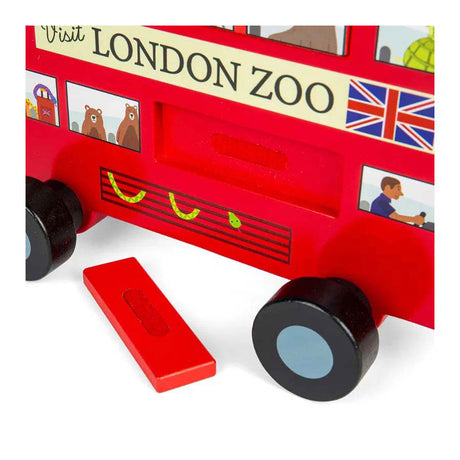 Bigjigs Londoner Bus-Pullfigur aus Holz