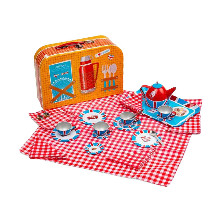 Bigjigs London Teeservice-Spielset, 24-teilig.