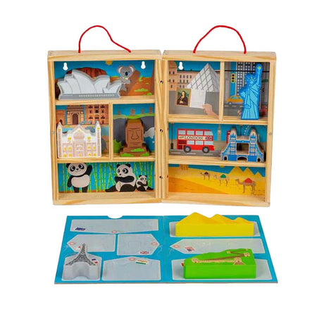 Bigjigs Reisespielset aus Holz, 10-teilig.
