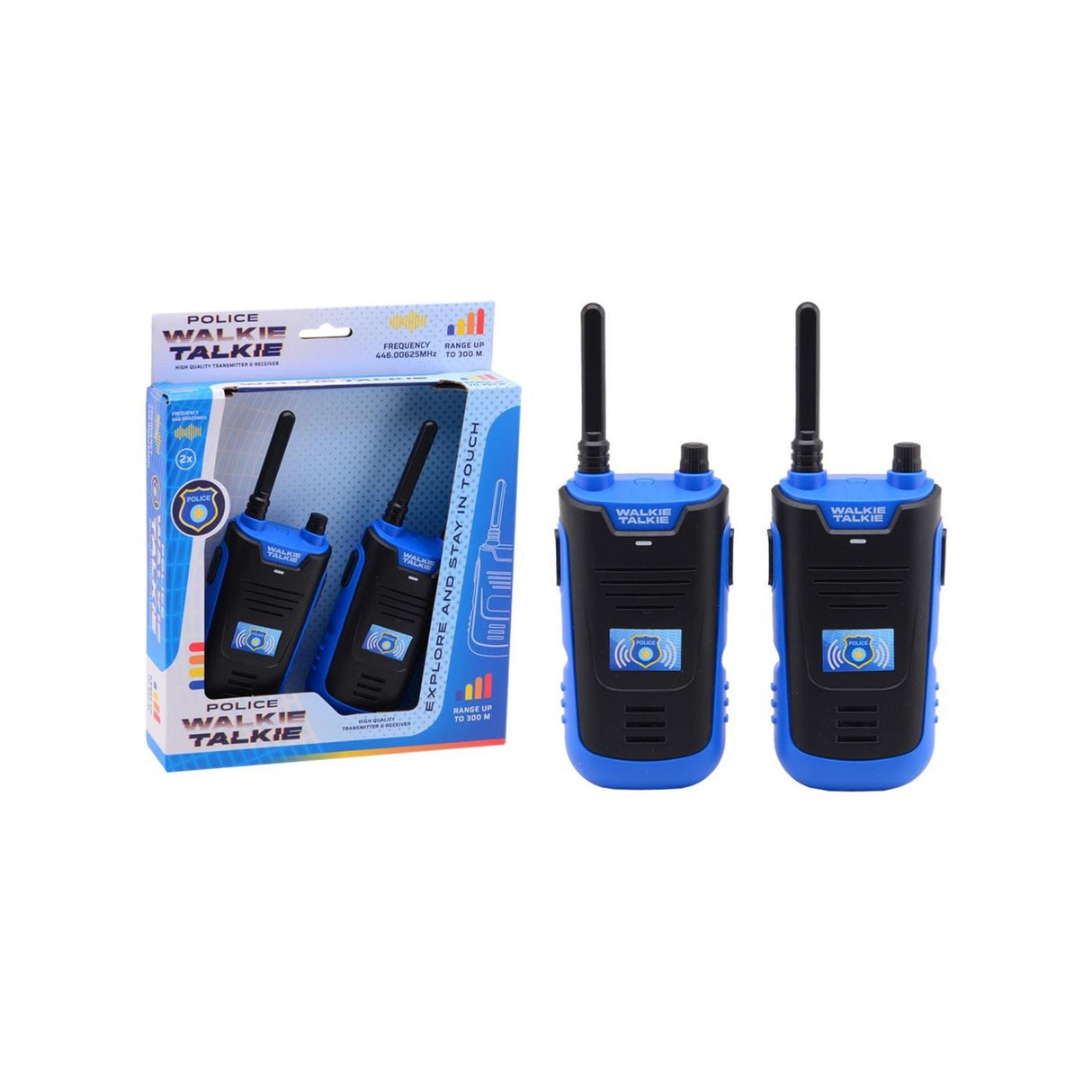Johntoy Walkie-Talkie-Polizei – 300 Meter Reichweite