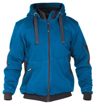 Dassy Sweatshirtjacke Puls Azurblau Anthrazit XL