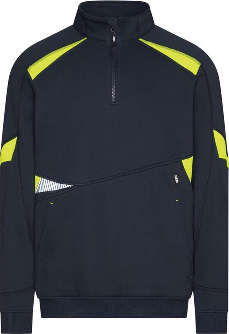 Dassy Pullover Aratu nachtblau fluoreszierend gelb l