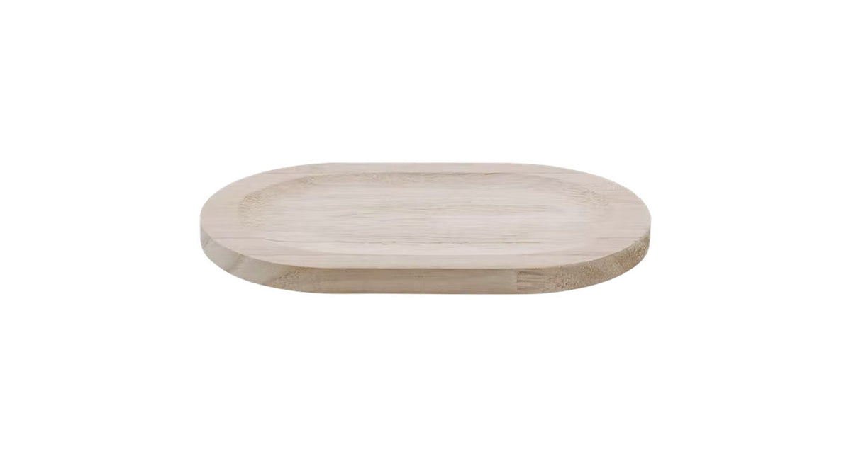 Plateau ovaal hout 19x12x1,1cm natural