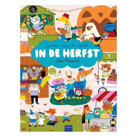 Centraal boekhuis samen naar de markt in de herfst prentenboek