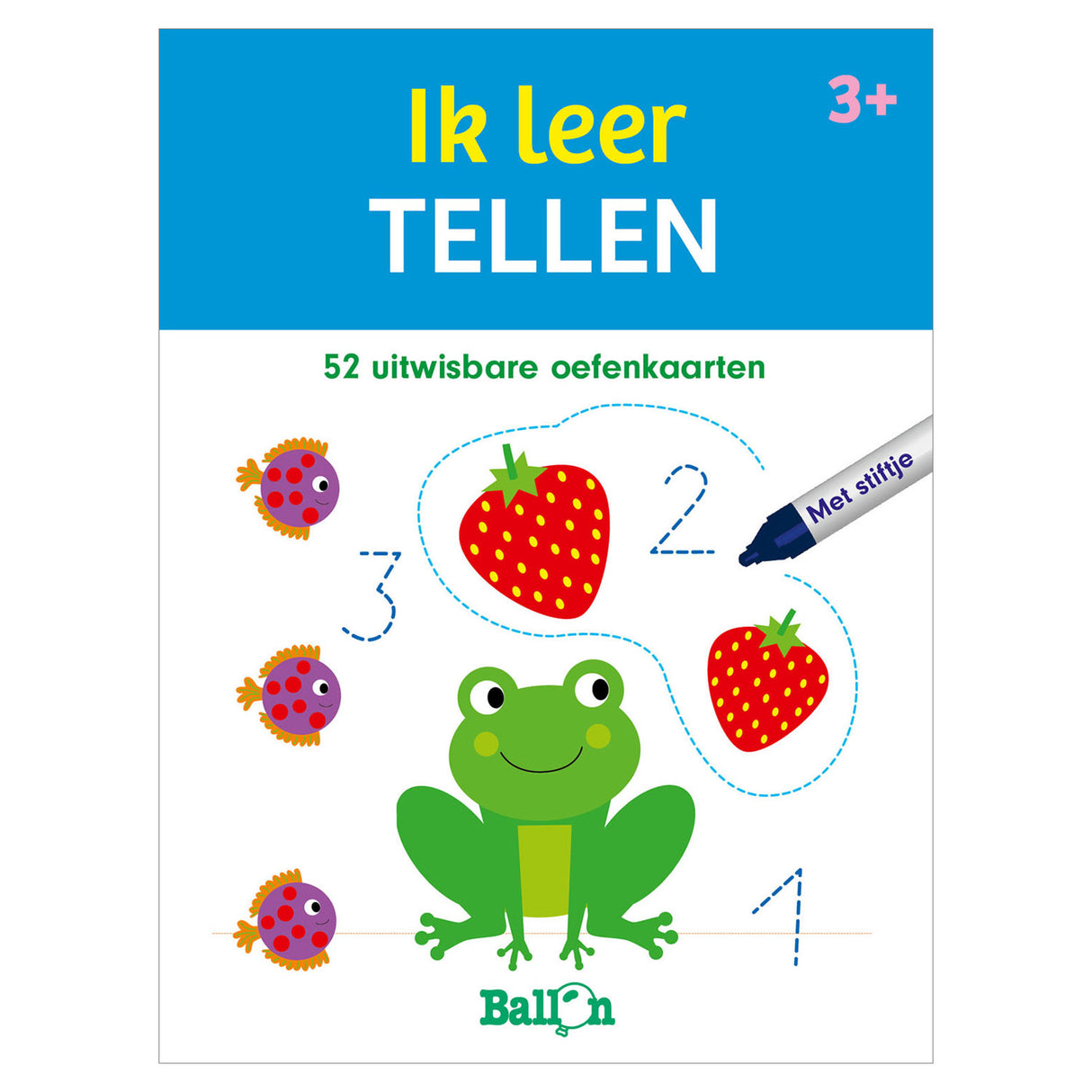 Luftballon-Spiel- und Lernkarten (mit Marker) – Ich lerne zählen