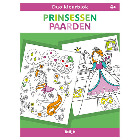 Ballon-Duo-Farbblöcke – Prinzessinnen und Pferde