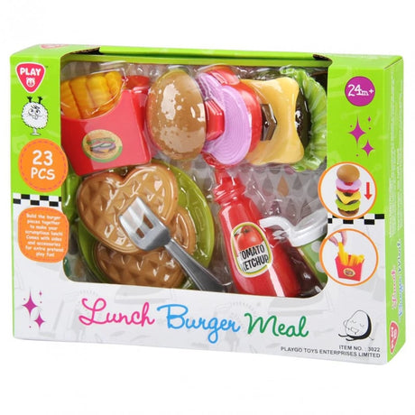Playgo Hamburger-Restaurant-Mahlzeit-Spielset.