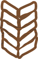 Stoffkreationen • Blockdruck mit kleinem Chevron im Format 3,8 x 2,5 cm