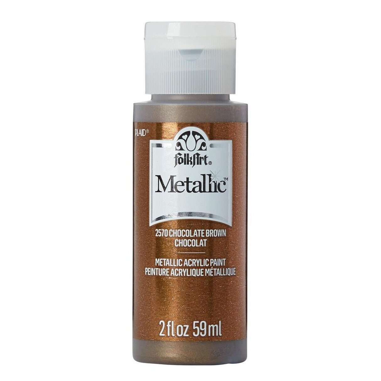Folkart • Metallic-Acrylfarbe Schokoladenbraun 59 ml