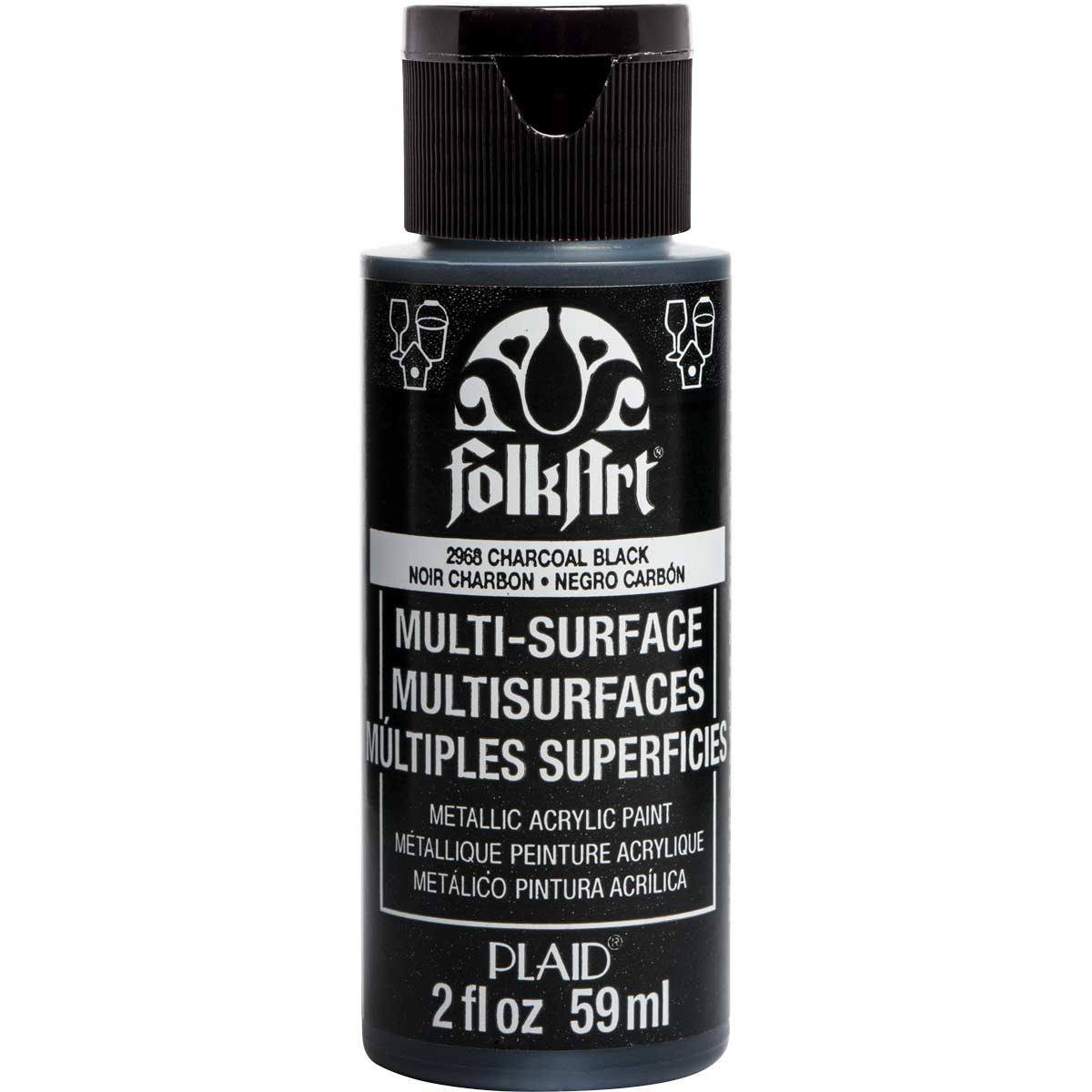 Folkart • Multi-Oberflächen-Metallic-Anthrazitschwarz 59 ml