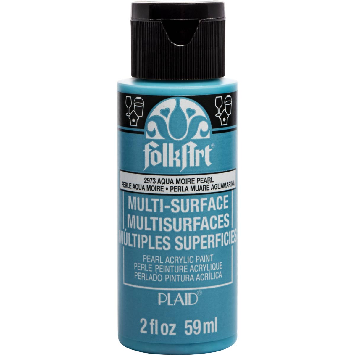 Folkart • Multi-Surface Pearl Aqua Moire 59 ml
