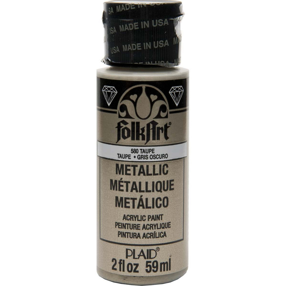 Folkart • Metallic-Acrylfarbe Taupe 59 ml