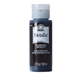 Folkart • Metallic-Acrylfarbe, Pailletten, Schwarz, 59 ml