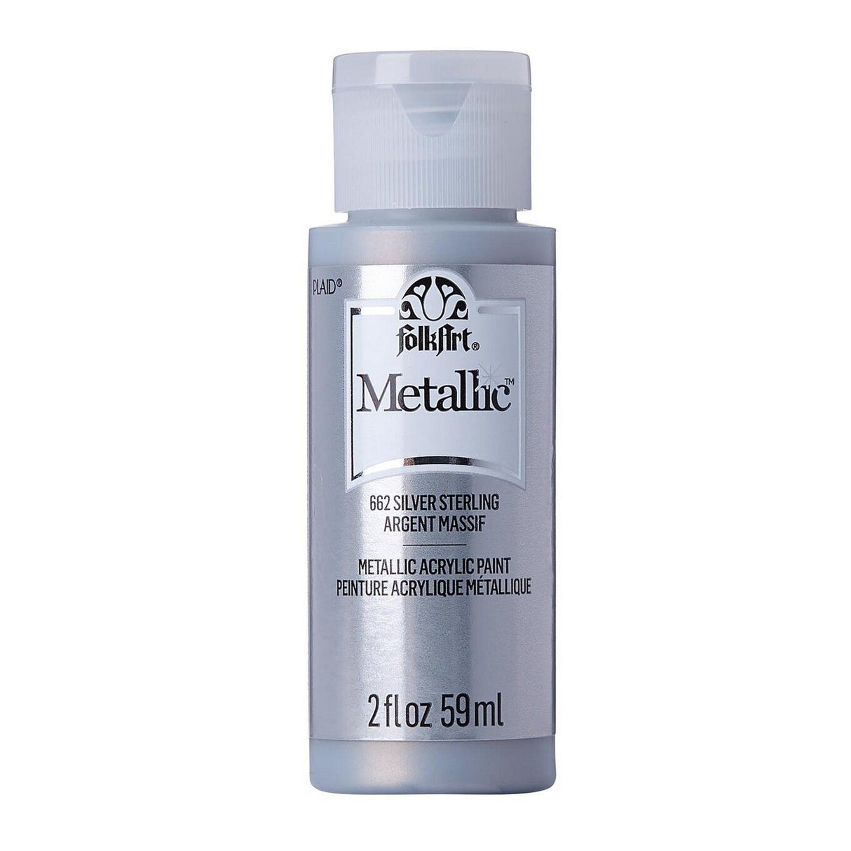 Folkart • Metallic-Acrylfarbe Silber Sterling 59 ml