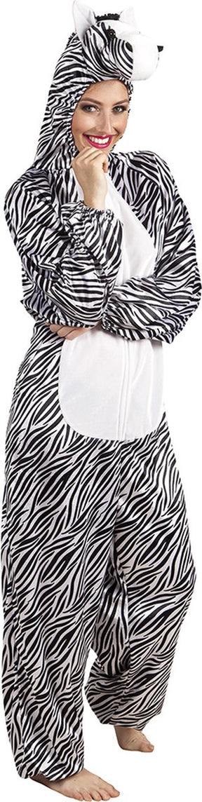 Boland - kostuum pluche zebra (max. 1.65 m) - kinderen - zebra - dieren one size