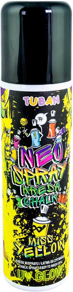 Tuban Bürgersteig-Kreidespray gelb – Neo-Kreidespray 150 ml, kreatives Spielzeug.