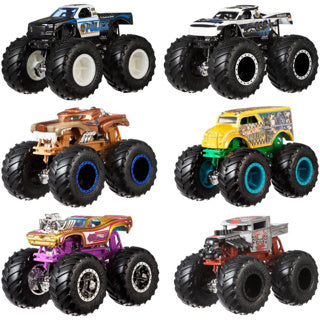 Mattel Hot Wheels Monster Trucks 1:64 2er-Pack sortiert | 4 Stück