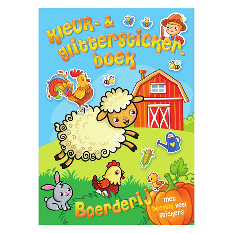 Mondikaart Glitzer-Stickerbuch zum Ausmalen Bauernhof