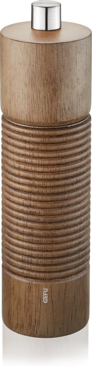 Gefu Salz- und Pfeffermühle Tedoro – 15 cm – manuelle Gewürzmühle – braun