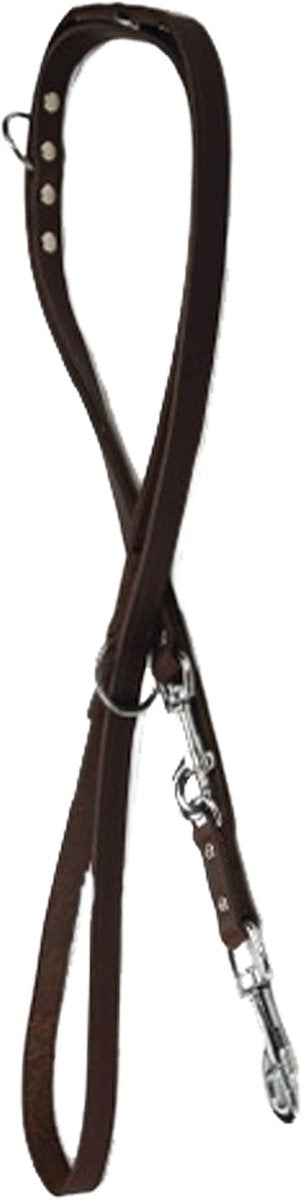 Beeztees - hondenriem - leer - bruin - 240x18 cm