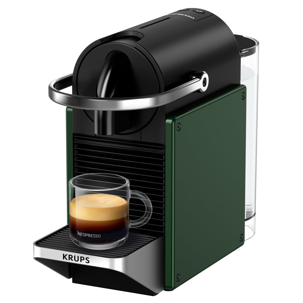 Krups xn3063 Nespresso Pixie Kaffeekapselmaschine dunkelgrün schwarz