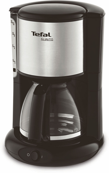 Tefal Subito Kaffeemaschine Edelstahl schwarz