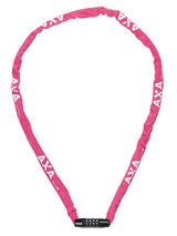 Axa Kettenschloss starr RCC Code 120x3,5 mit Polyesterüberzug – rosa