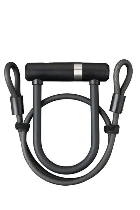 Axa Bügelschloss Newton mini pro + Kabel 100 10 - schwarz