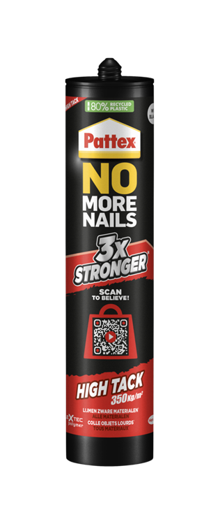 Pattex no more nails high tack 460 g bouwkit | high-tack montagelijm voor hangwerken | voor extra sterke aanhechting.