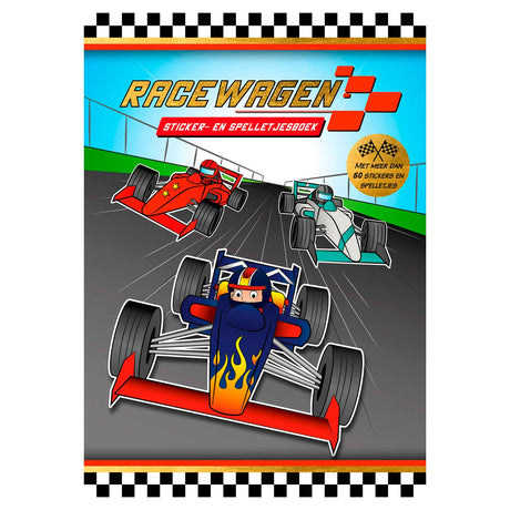 Rebo-Verleger-Aufkleber und Spielbuch-Rennwagen