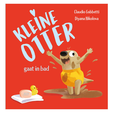 Der kleine Otter des Rebo-Verlags nimmt ein Bad