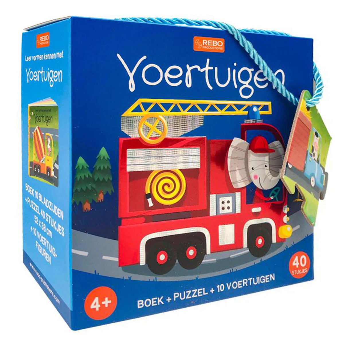 Rebo-Verlagsbuch, Puzzle + 10 Figuren – Fahrzeuge