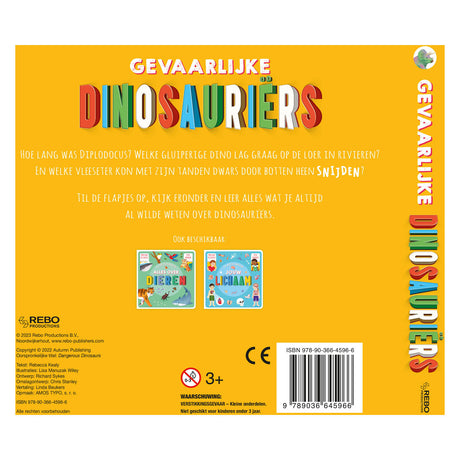 Gefährliches Dinosaurier-Klappenbuch des Rebo-Verlags
