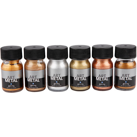 Creativ Company Hobby Farbe Metallic Colors, 6x30ml