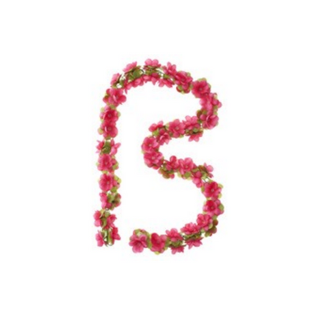 Basilikum-Blumengirlande – Blumenschnur – Fuchsia