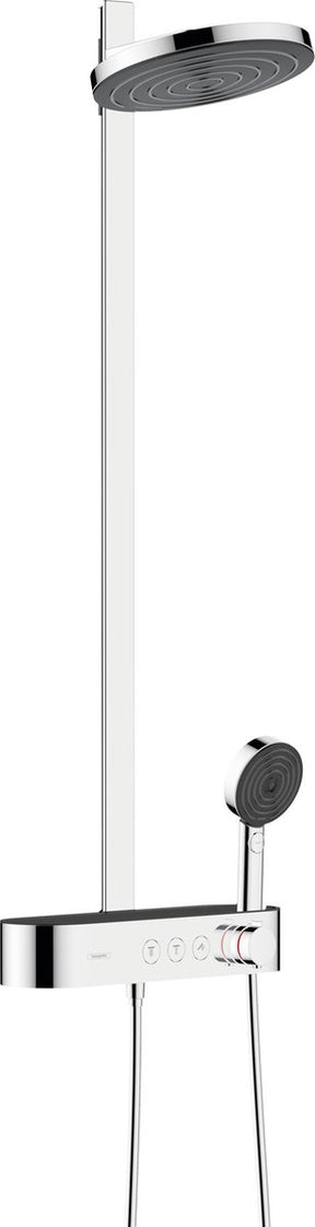 Hansgrohe Pulsify S Showerpipe 2jet mit Duschtablett Select 400 Chrom