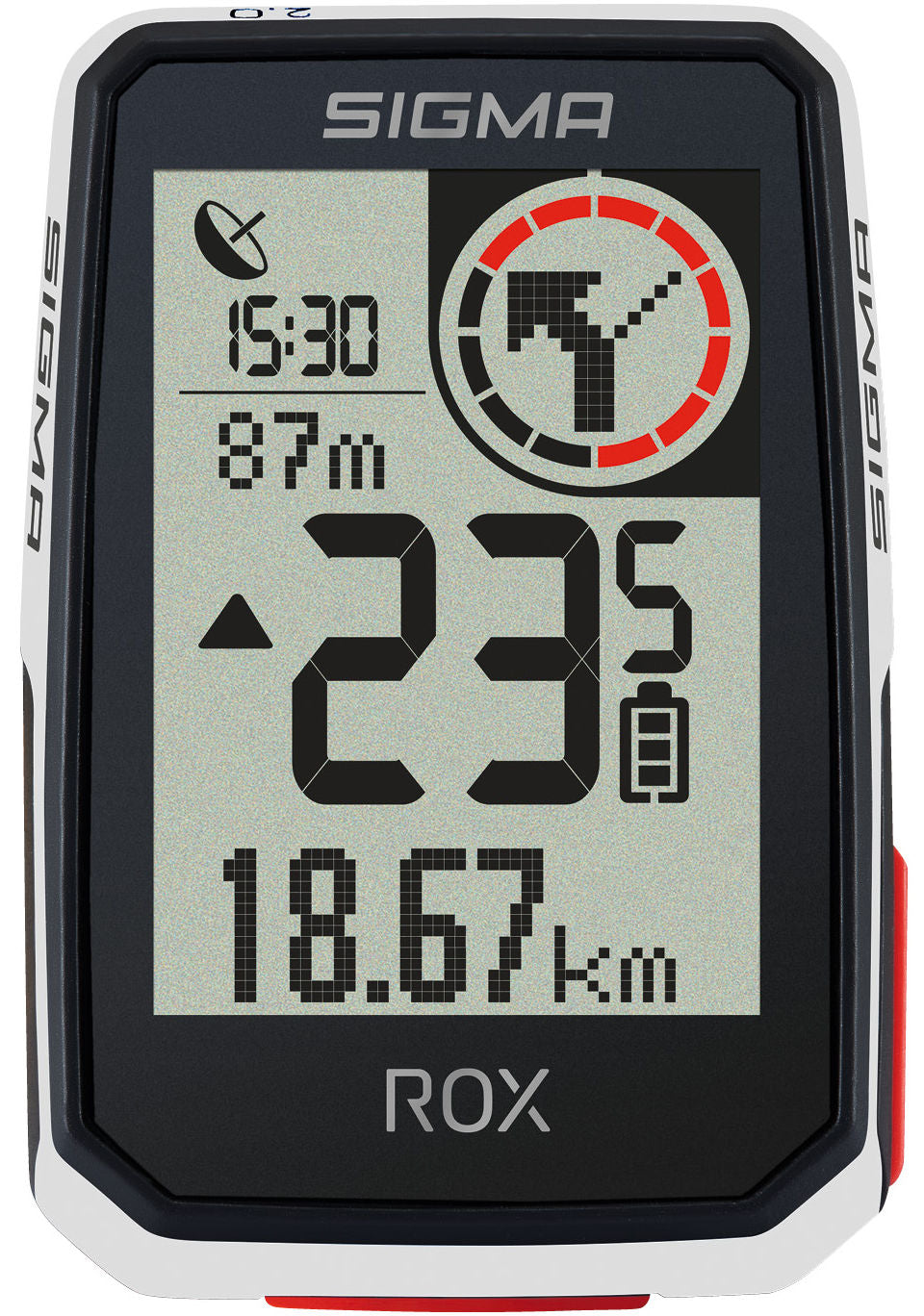 Sigma ROX 2.0 GPS SW White Overclamp Lenkhalter + USB-C-Ladekabel