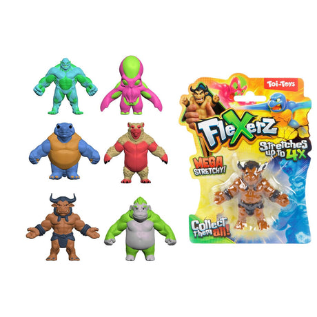 Toi-toys fun anti stressfiguur -flexerz- 6cm rekbaar 6ass