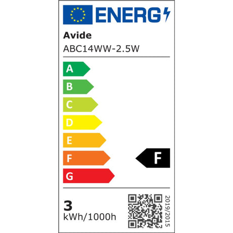 Avide LED-Kerzenlampe 2,5 W, E14-Fassung, 3000 Kelvin warmweiß, 250 Lumen