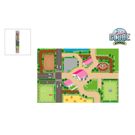 Kinder-Globus-Spielmatte, Reitschule, XXL