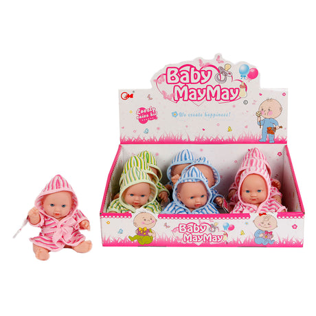 Toys Amsterdam Babypuppe mit Bademantel, 20 cm