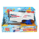 Sun Fun elektrische Wasserpistole mit Flasche, 18 cm, weiß, blau, Spielzeug.